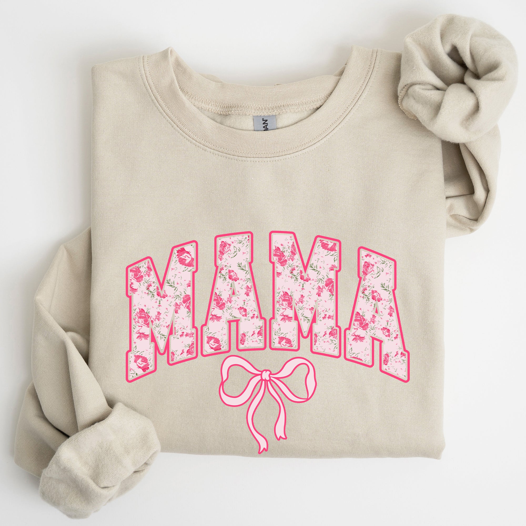 Mama, Coquette, Pink Bows, Trend, Girly, Soft Girl Era Sweatshirt