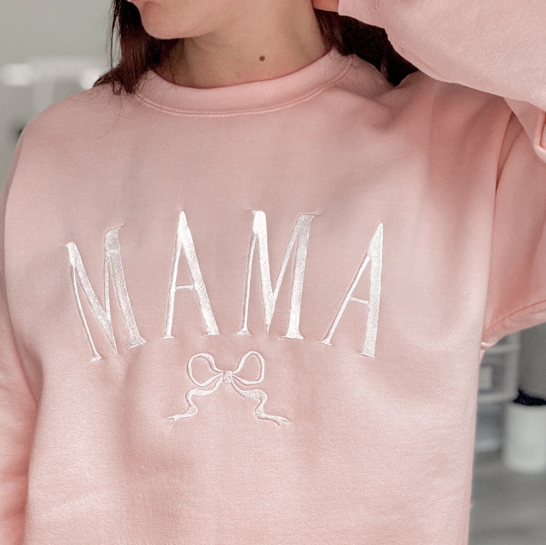 Matching Mama and Mini Embroidered Sweatshirts & Outfits with Bows