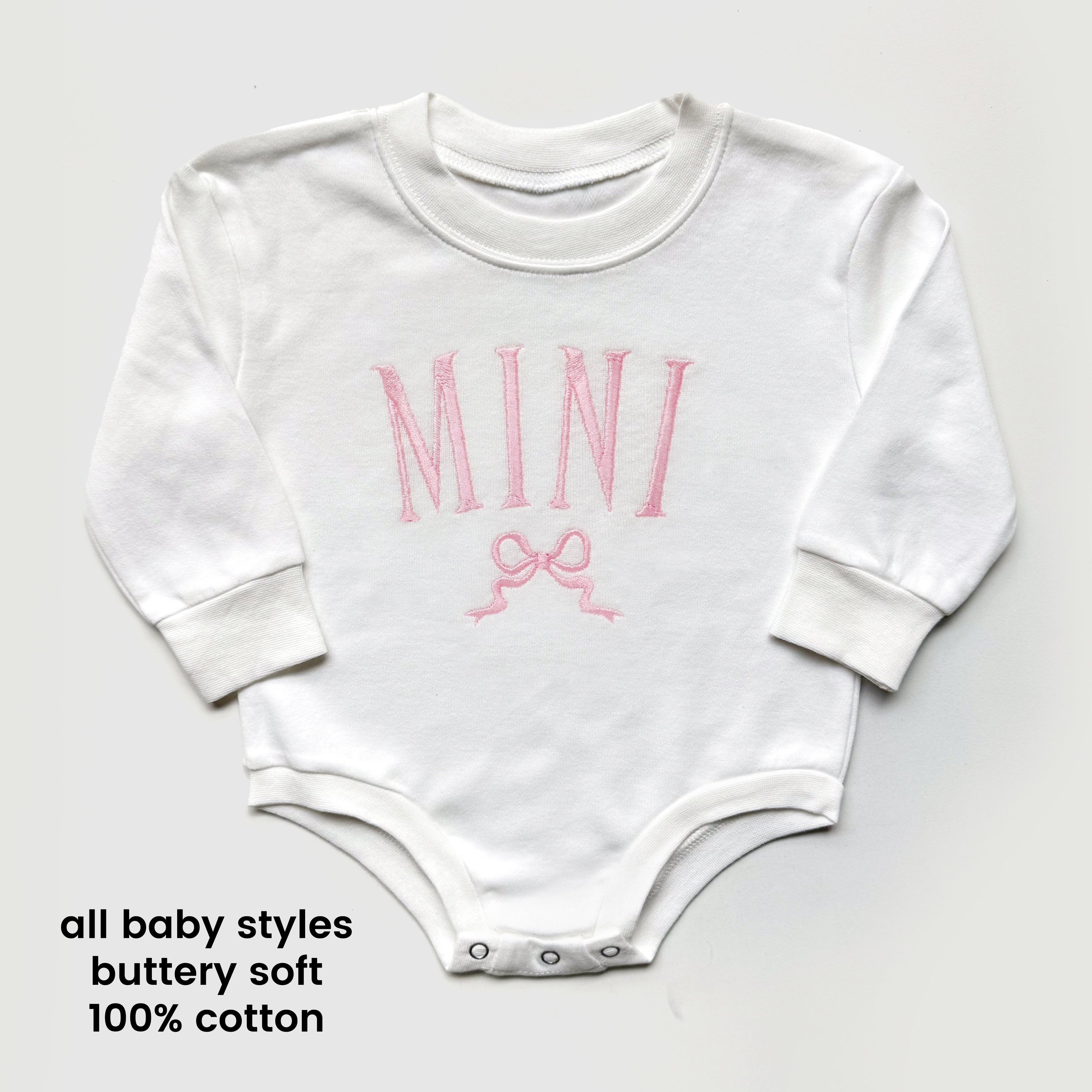 Matching Mama and Mini Embroidered Sweatshirts & Outfits with Bows